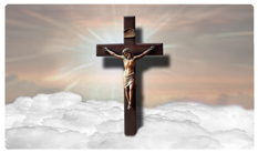 DNSEMP-C-107-BZ Crusifix Clouds Bronze